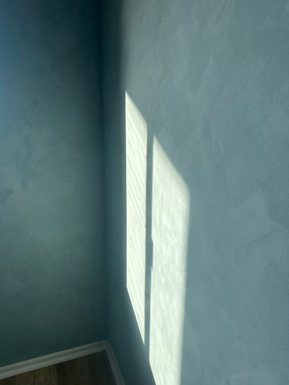 Limewash texture in afternoon light