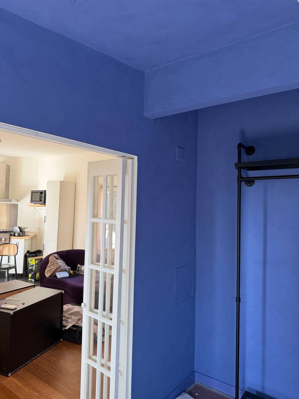 Klein blue limewash room